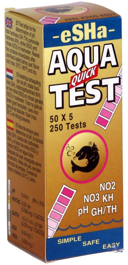 Esha Aqua Quick Test ? 6 In 1 Test Strip (50 Strips Per Tube) Esha