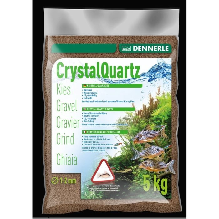 Dennerle Crystal Quartz Gravel Dark Brown 5 Kg Dennerle