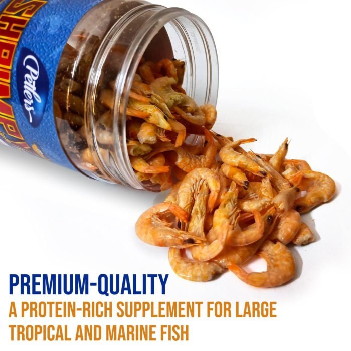 Petlers Shrimpy Premium Food 100Gm I Freez Dried Shrimp With Shells For Fresh Water And Marine Fishes Petlers