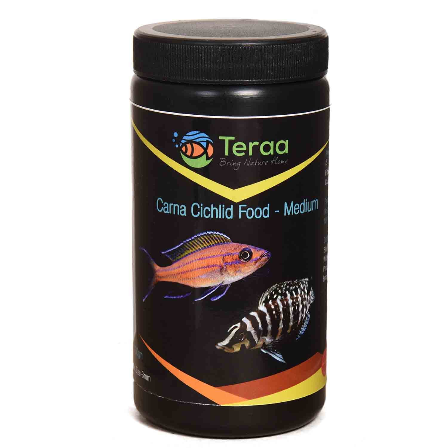 Teraa Carna Cichlid Food - Medium Fish Food 100gm Teraa
