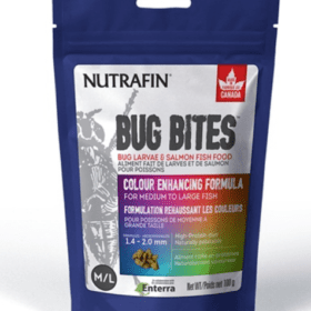 Fluval Bug Bites Colour Enhancing Formula ? Medium To Large Fish ? 1.4-2.0 Mm Granules ? 100 G (3.5 Oz)