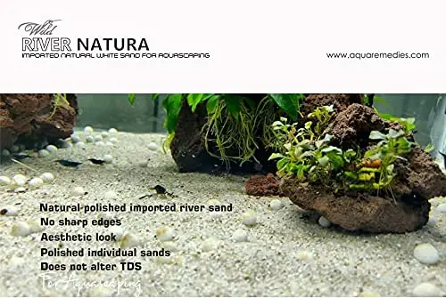 River Natura Sand - 1 kg Cosmetic Sand for Aquascaping Aquatic Remedies