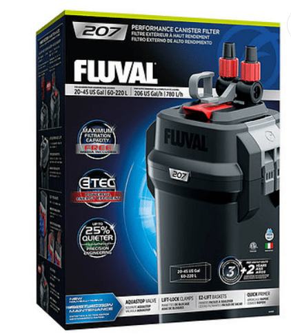 Fluval 207 Performance Canister Filter, Up To 45 US Gal (220 L) Fluval