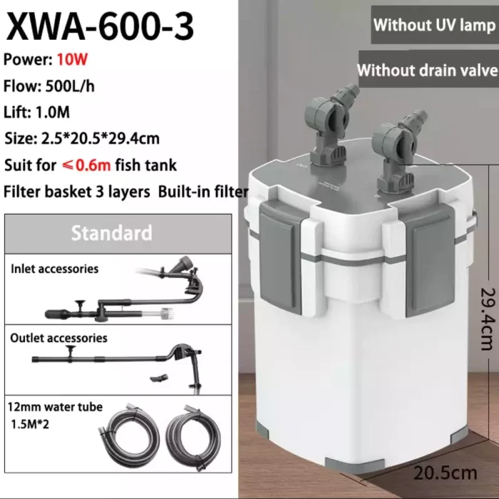 SUNSUN XWA-600-3 External Canister Filter Sunsun