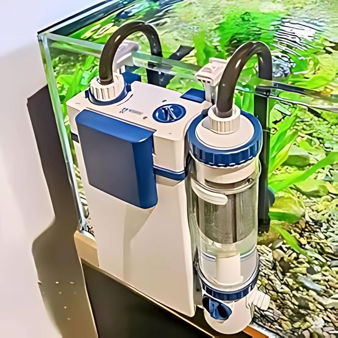 SunSun YBF-500 filter side view showing skimmer